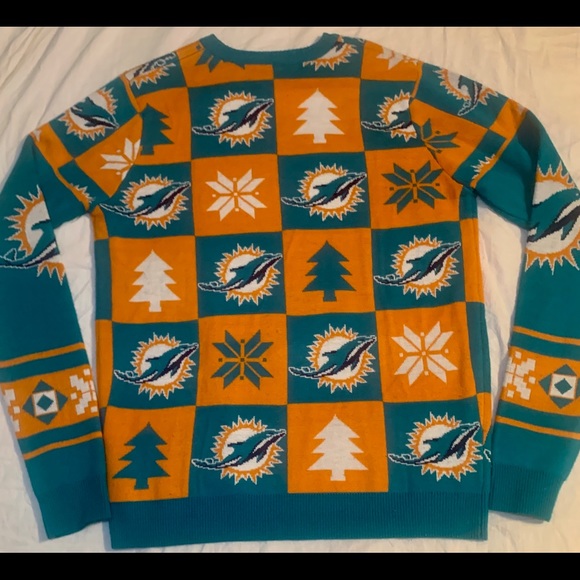 Miami dolphins throwback ugly sweater - Picture 1 of 2